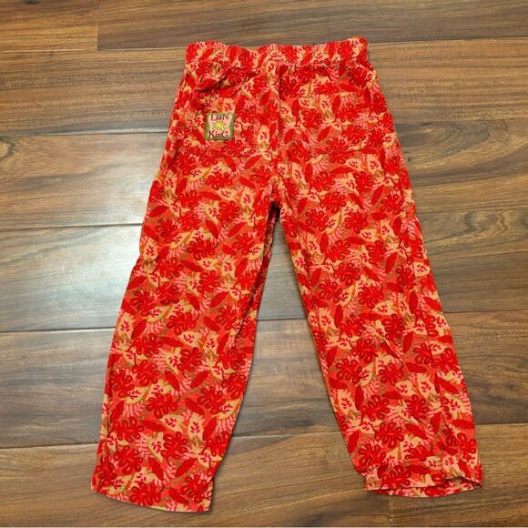 Lion King Vintage Disney Store red/pink jungle pattern pants - Picture 1 of 6